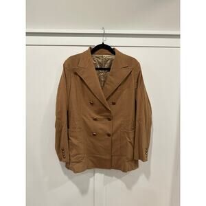 NWOT Fortela Wool Blend Double Breasted Blazer Size 40 IT 4 US
